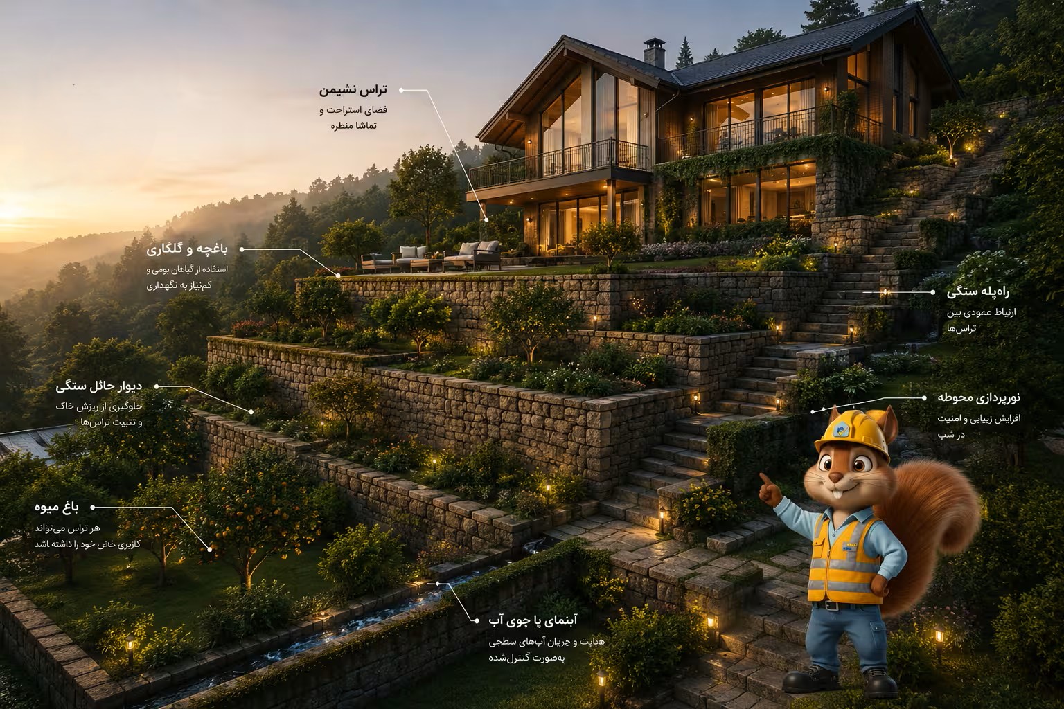 ویلای مدرن شمال سازه