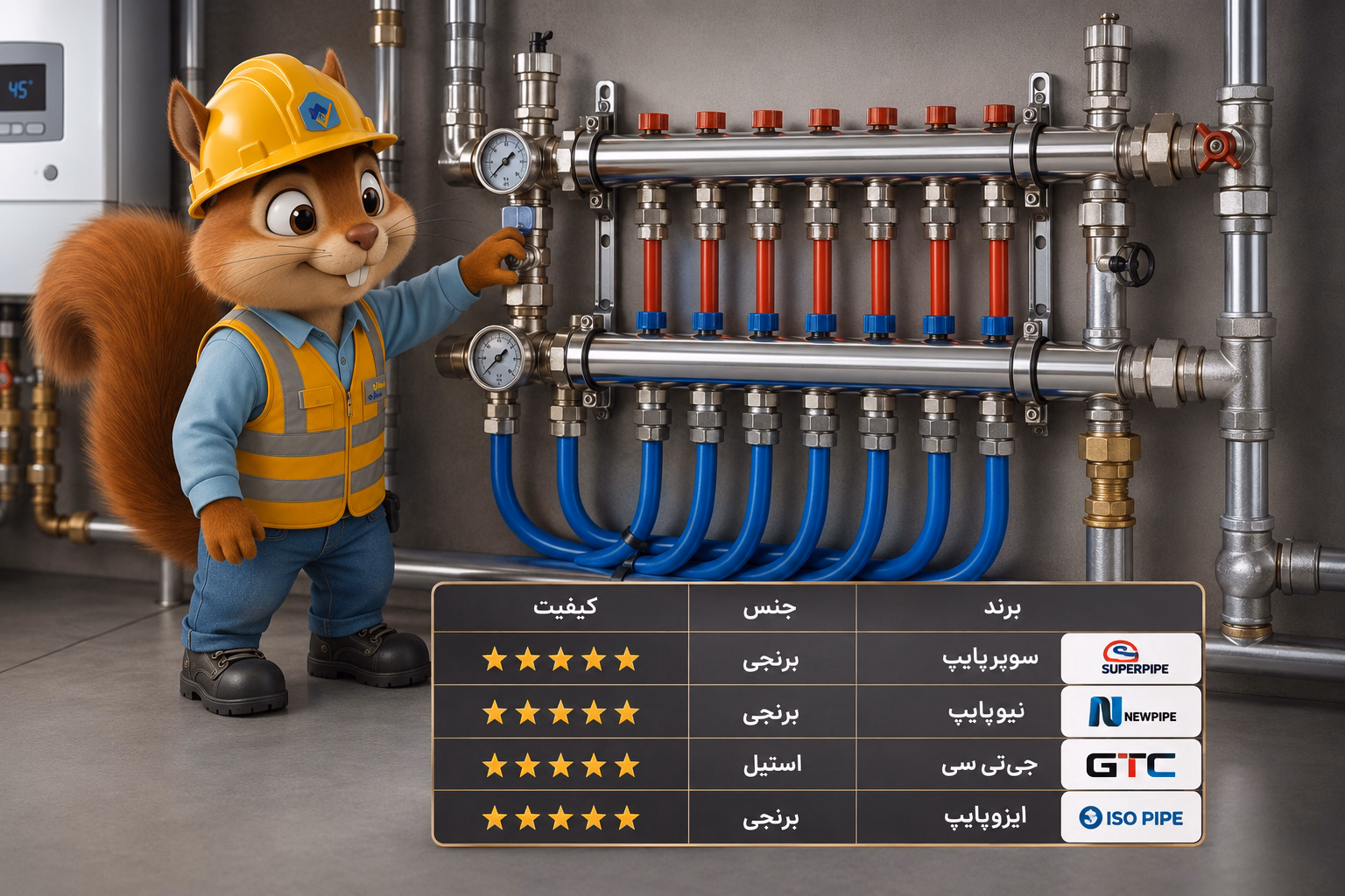 گرمایش از کف بهترین برندهای کلکتور گرمایش از کف ا
