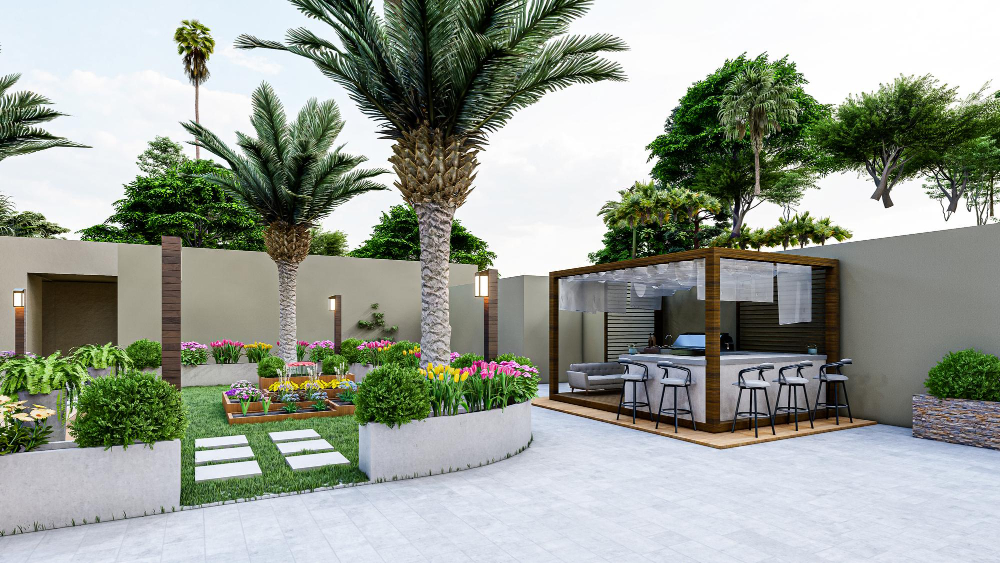 محوطه سازی محوطه سازی ویلا در شمال